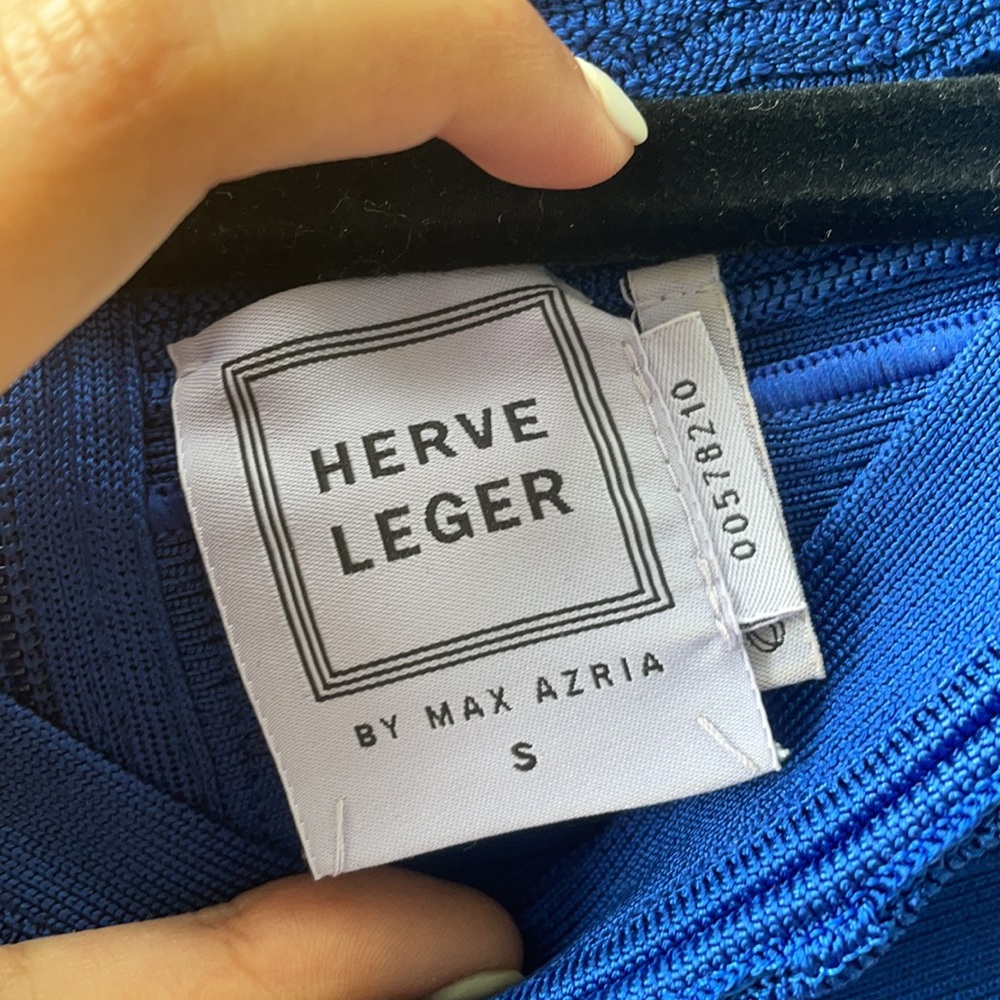 Herve Leger Royal Blue Bandage Dress - Picture 3 of 3